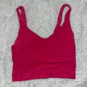 Pink sports bra